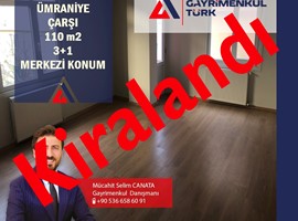 GAYRİMENKULTÜRK / ÜMRANİYE ÇARŞI 3+1 KİRALIK DAİRE 110 m2